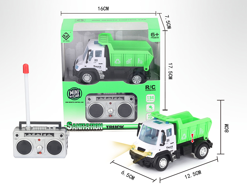 1:64 4-Channel Remote Control  Sanitation Truck(German Style)