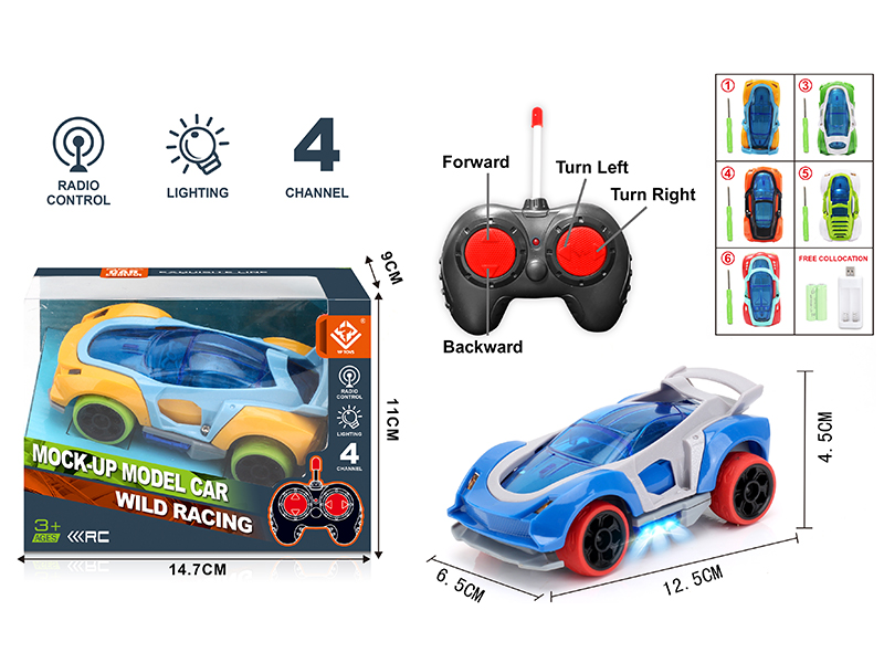 DIY Assembly 4-Channel Remote Control Car(27Mhz)