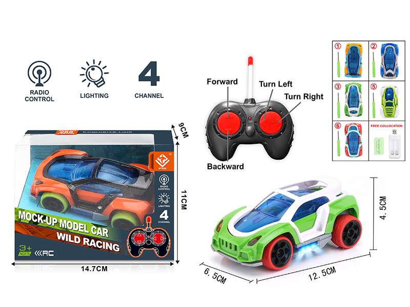 DIY Assembly 4-Channel Remote Control Car(27Mhz)