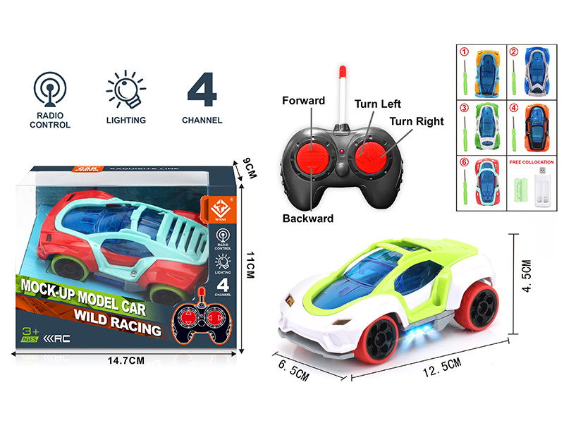 DIY Assembly 4-Channel Remote Control Car(27Mhz)