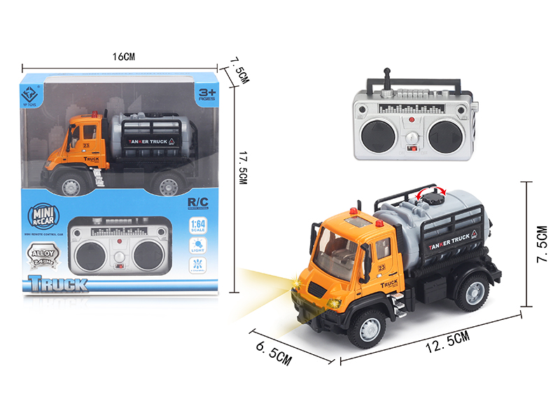 1:64 2.4G Remote Control Alloy Oil Tank Truck