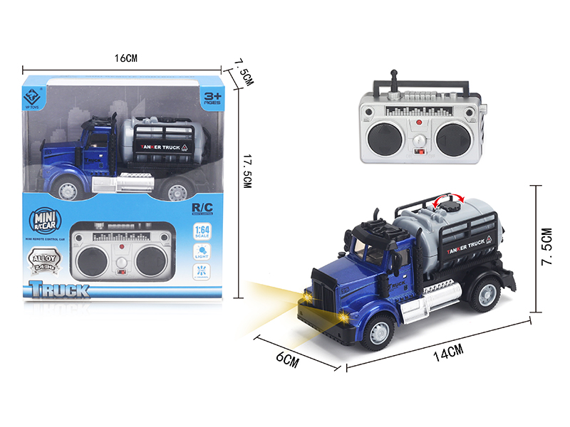 1:64 2.4G Remote Control Alloy Oil Tank Truck