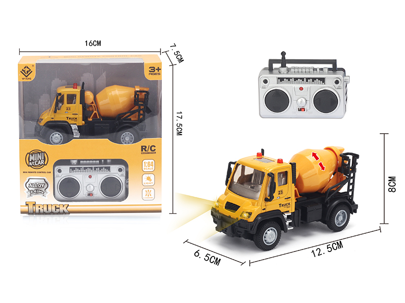 1:64 2.4G Remote Control Alloy Concrete Mixer