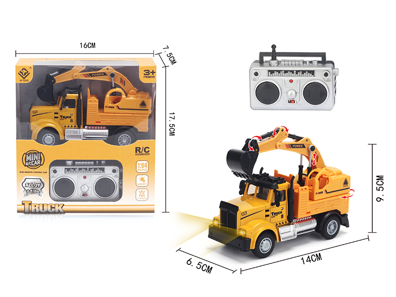 1:64 2.4G Remote Control Alloy Engineering Excavator