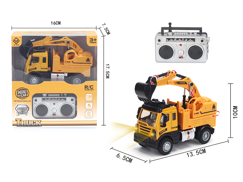 1:64 2.4G Remote Control Alloy Engineering Excavator