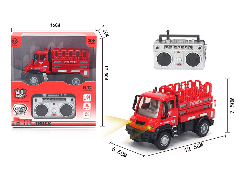 1:64 2.4G Remote Control Alloy Lifting Fire Engine