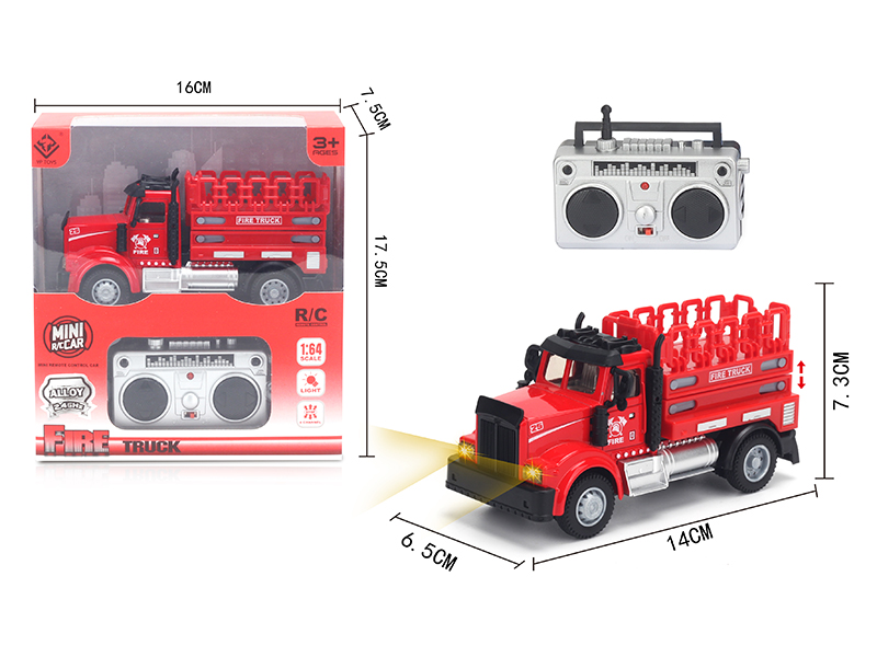 1:64 2.4G Remote Control Alloy Lifting Fire Engine