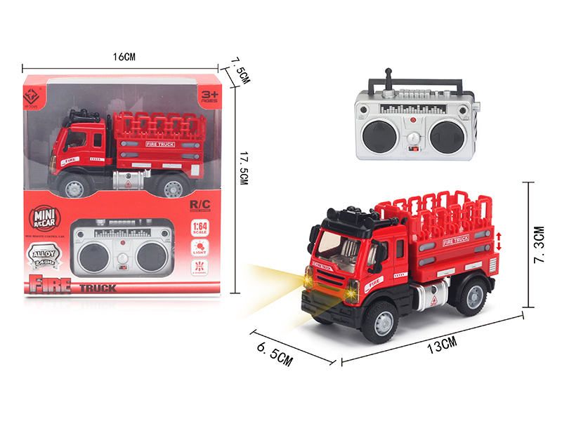 1:64 2.4G Remote Control Alloy Lifting Fire Engine