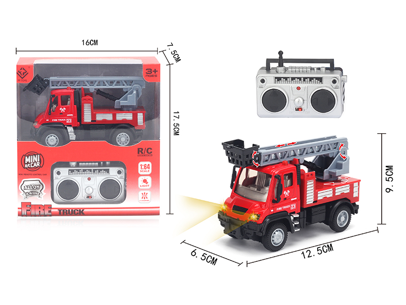 1:64 2.4G Remote Control Alloy Aerial Ladder Truck
