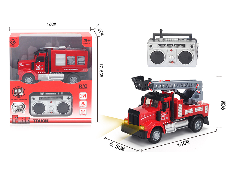 1:64 2.4G Remote Control Alloy Aerial Ladder Truck