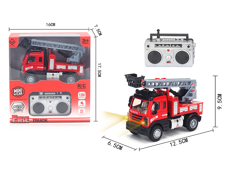 1:64 2.4G Remote Control Alloy Aerial Ladder Truck