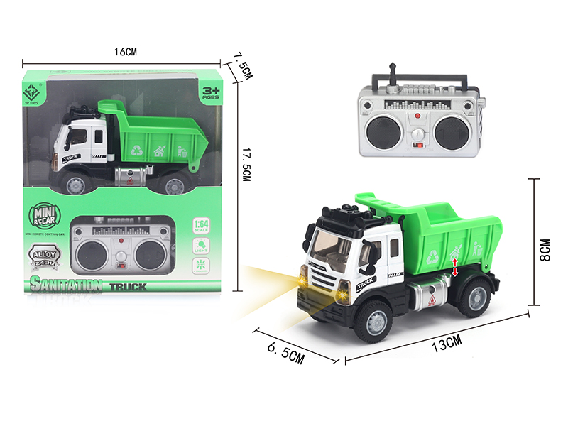 1:64 2.4G Remote Control Alloy Sanitation Truck