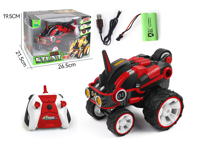 R/C Red Mechanical Unicorn Stunt Car (Including Electricity)