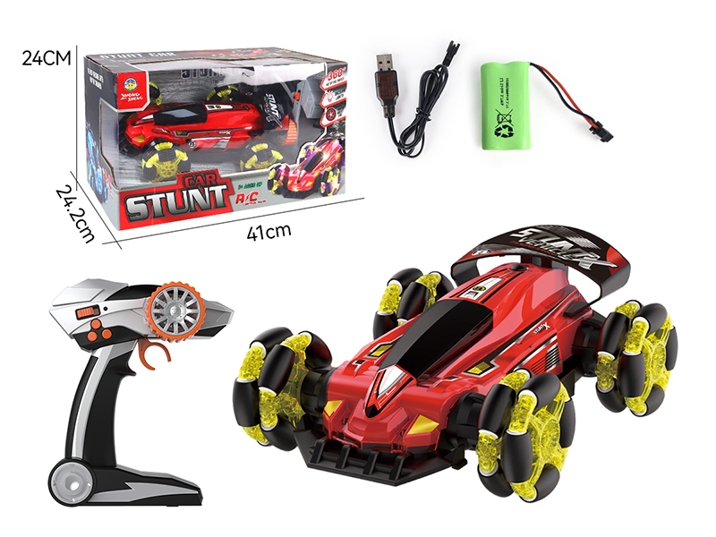 1:10 R/C 4Wd Red Flashing Light Drift Car