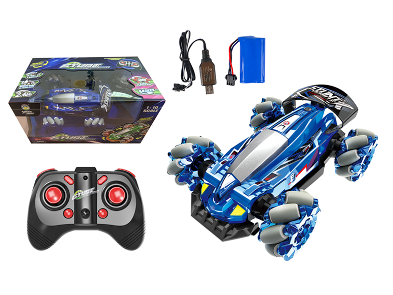 1:10 R/C 4Wd Blue Flashing Light Side Driving Car