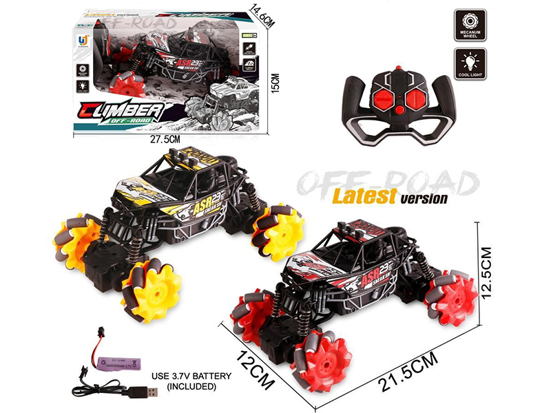 2.4G Remote Control Mecanum Wheel Rock Crawler(Lights,Music,One Button Demonstration)