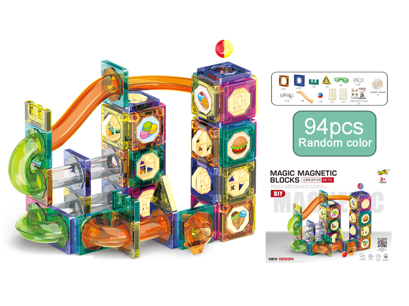 94PCS Magnetic Pipe Building Block