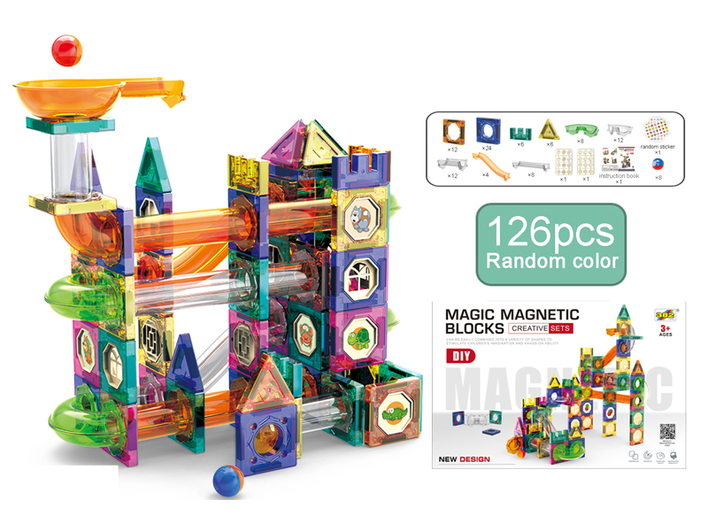 126PCS Magnetic Pipe Building Block
