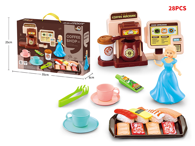 Coffee Machine + Sushi Set 28PCS