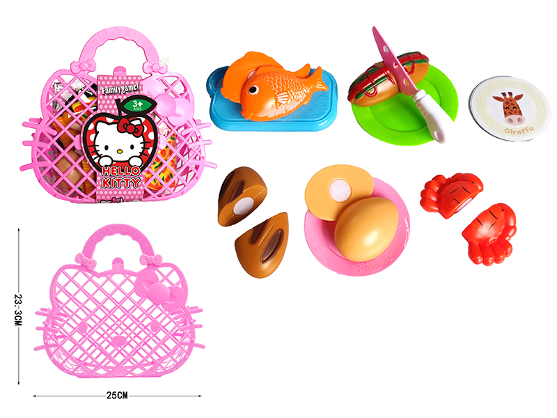 Cutting Foods Set Hello Kitty Handbag
