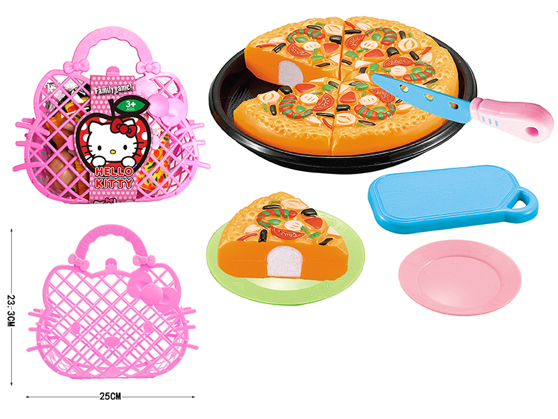 Pizza Cutting Toy Hello Kitty Handbag