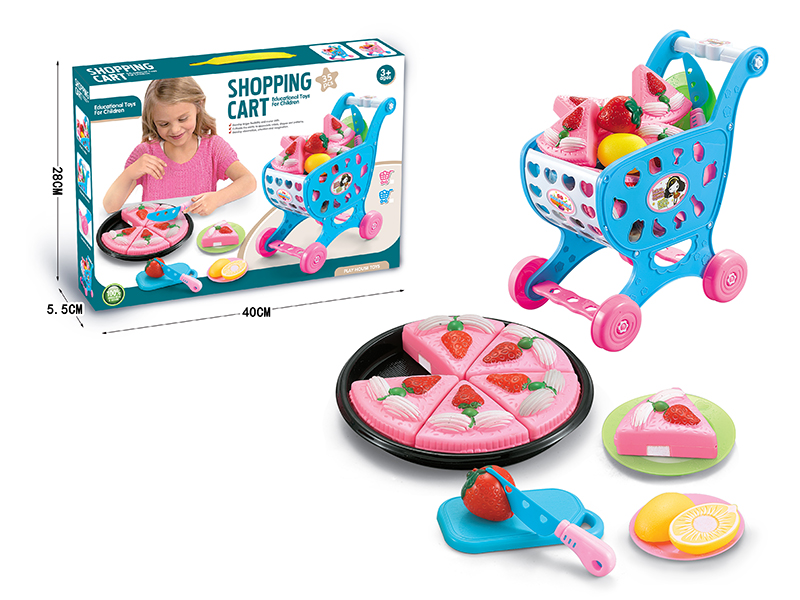 Shopping Cart +  Cake Cutting Toys