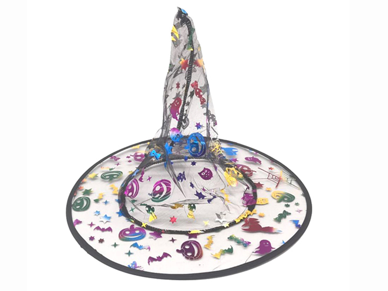 12PCS Transparent Gauze Witch Hat Headdress