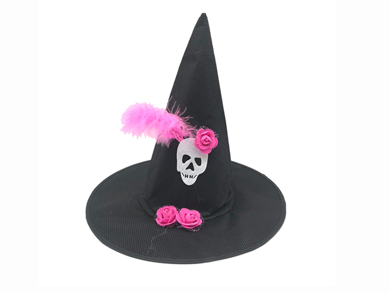 Large Witch Hat With Skull