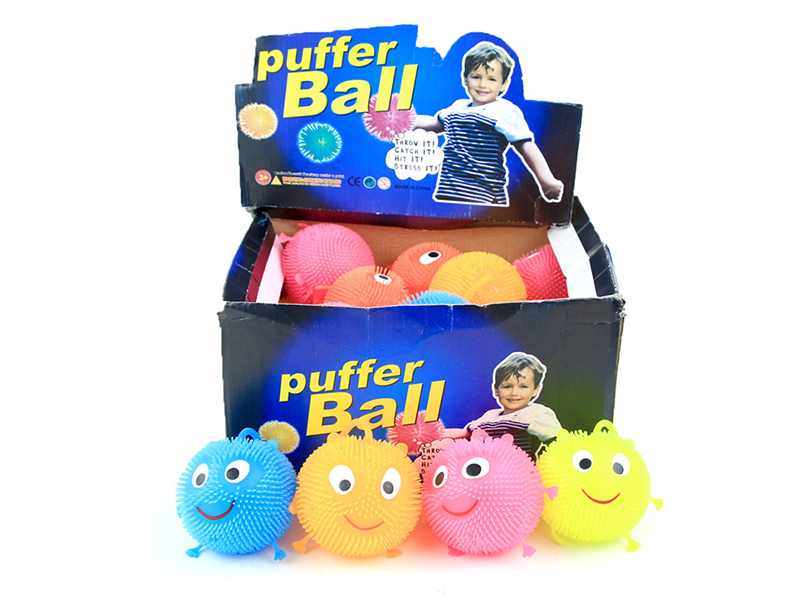 7.5cm Puffer Ball With Light 24pcs