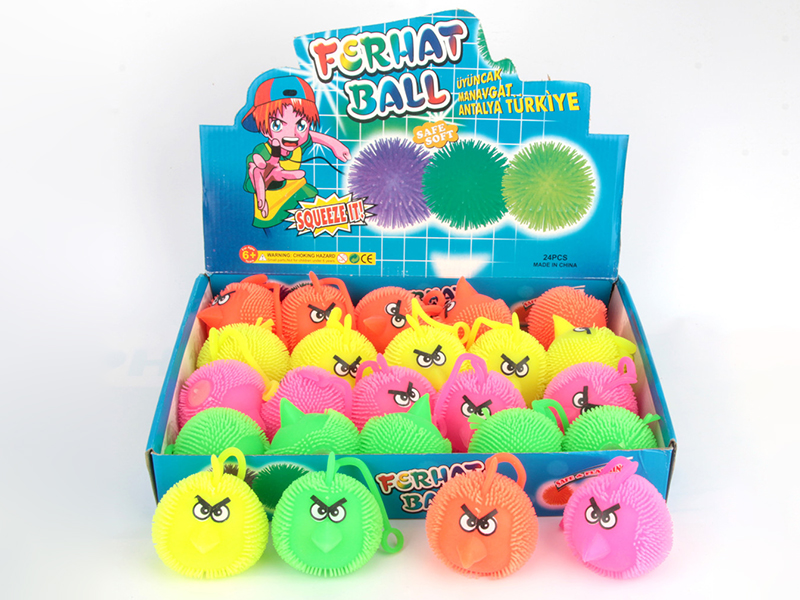 Flash Angry Birds Puffer Ball Squeeze Toy 24pcs