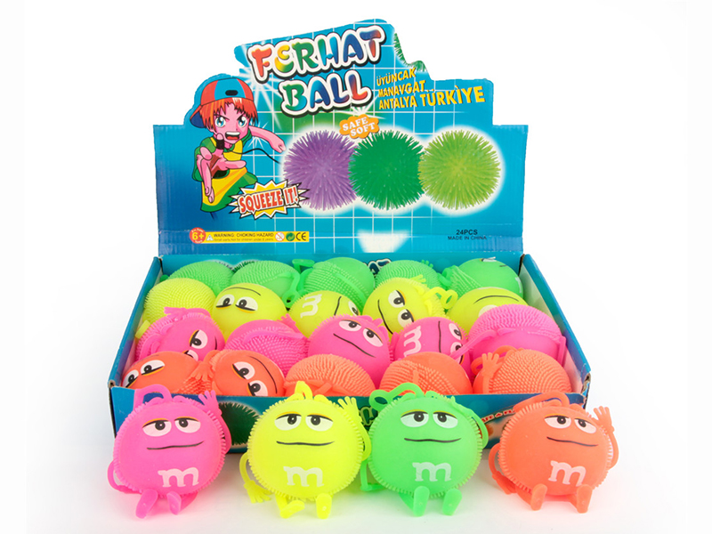 Flash Puffer Ball Squeeze Toy 24pcs
