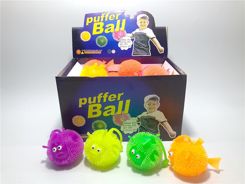 Flash Fish Puffer Ball Squeeze Toy 30pcs