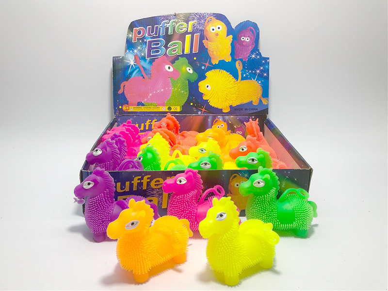 Flash Pony Puffer Ball Squeeze Toy 20pcs