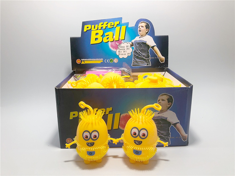 Flash Minion Puffer Ball Squeeze Toy 24pcs