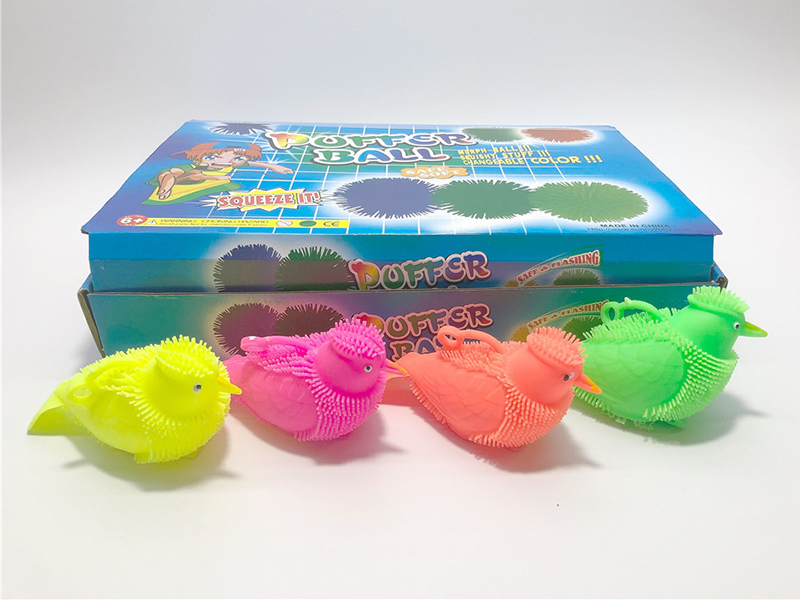 Flash Bird Puffer Ball Squeeze Toy 24pcs