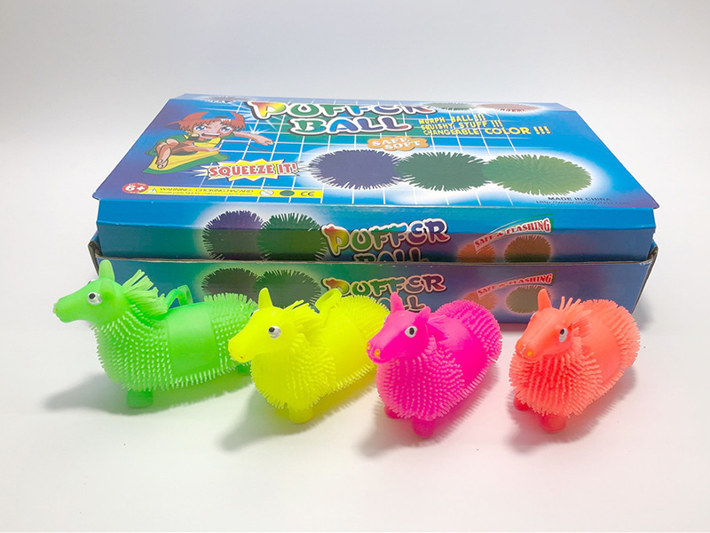 Flash Deer Puffer Ball Squeeze Toy 24pcs