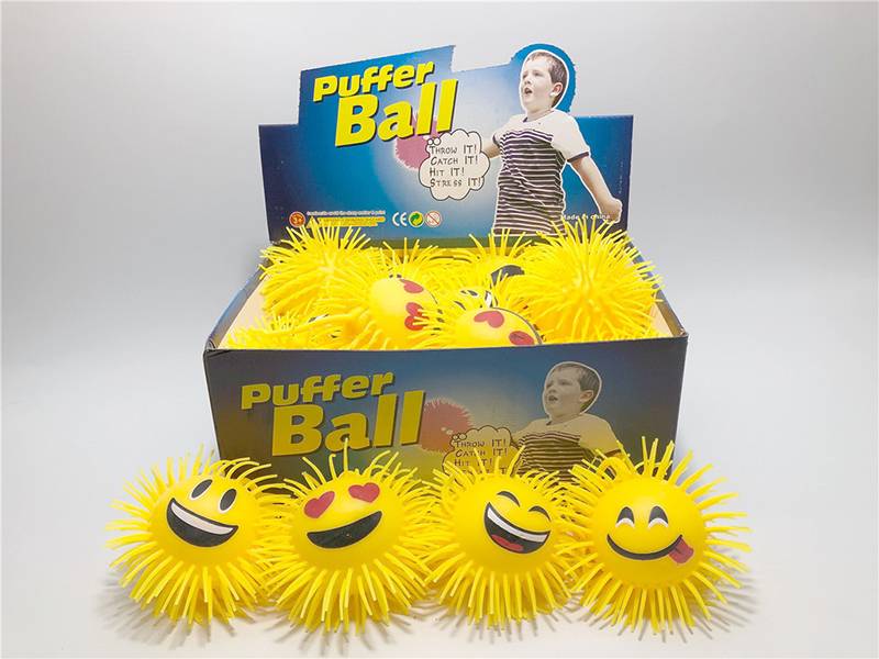 Flash Expression  Puffer Ball Squeeze Toy 24pcs