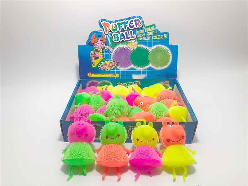Flash Peppa Pig Puffer Ball Squeeze Toy 12pcs