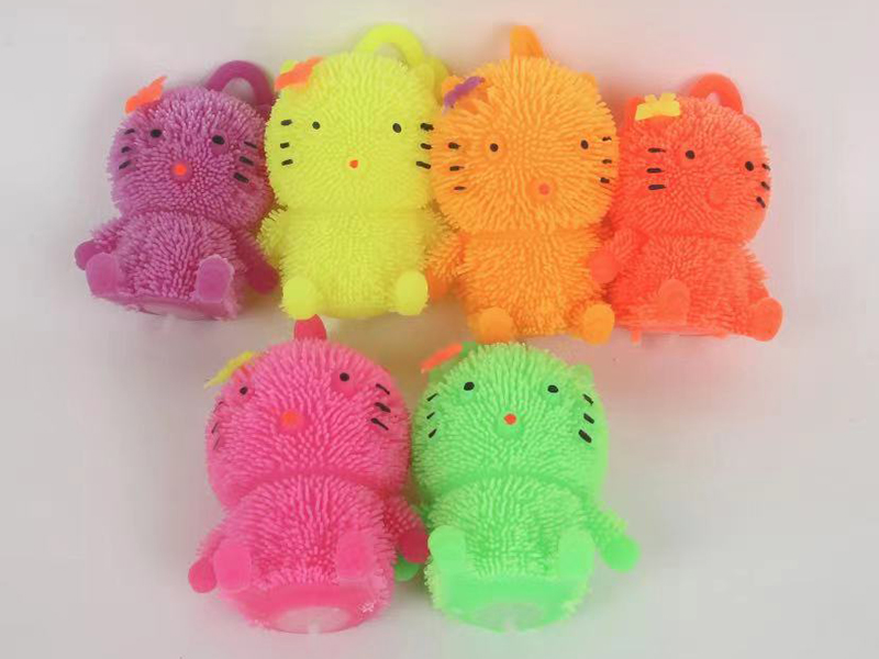 Cat Puffer Ball Squeeze Toy 24pcs
