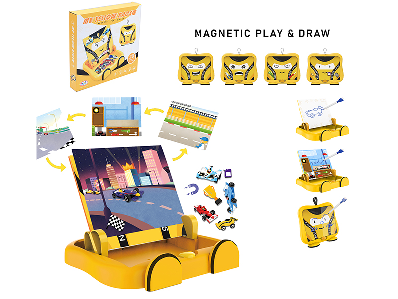 Racing Scene Learning Box (Large,Magnetic Play&Draw)