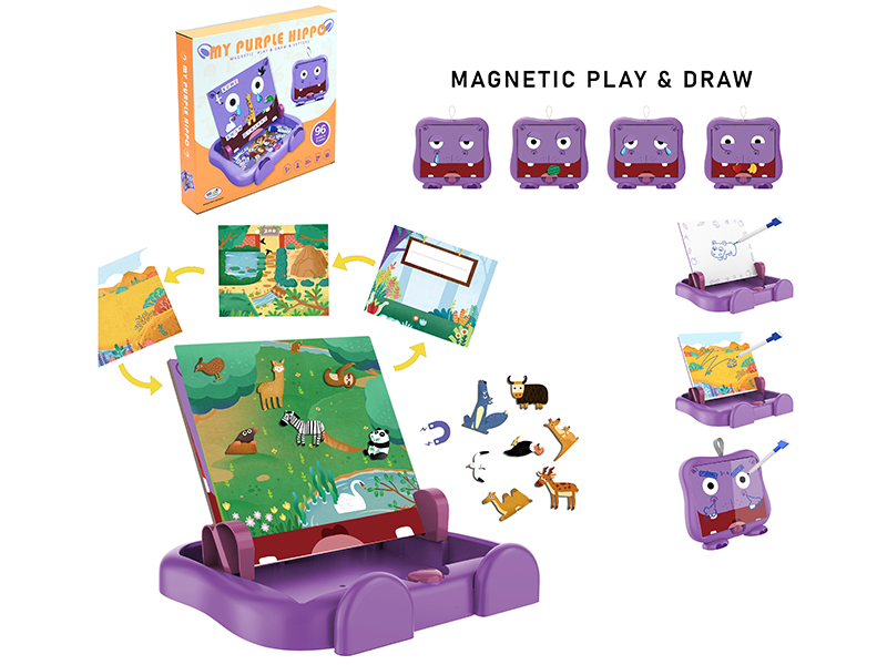 Zoo Scene Learning Box (Large,Magnetic Play&Draw&Letters)