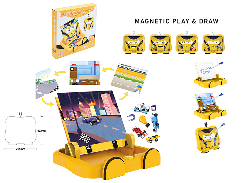 Racing Scene Learning Box (Small,Magnetic Play&Draw)