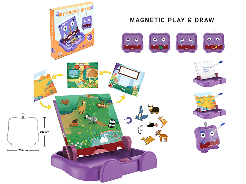 Zoo Scene Learning Box (Small,Magnetic Play&Draw&Letters)