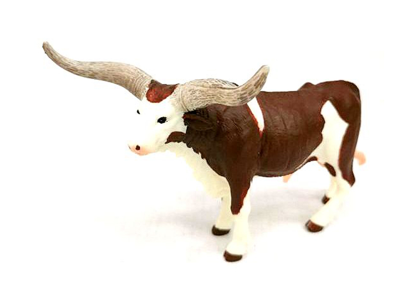 Brown Longhorn Bull