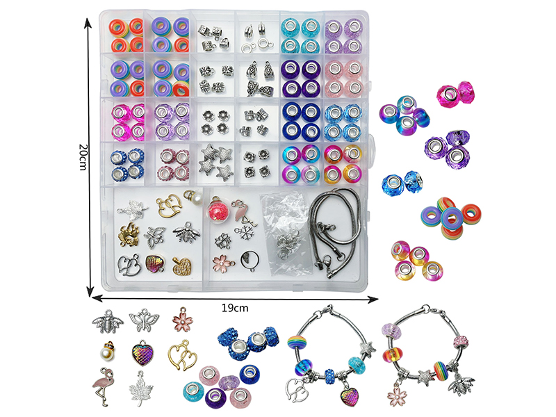 26 Lattice Beads Box DIY Pandora Bracelet