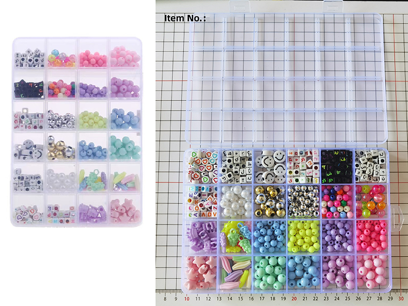 24 Lattice DIY Beads Box(Arabic Alphabet Bead Series)