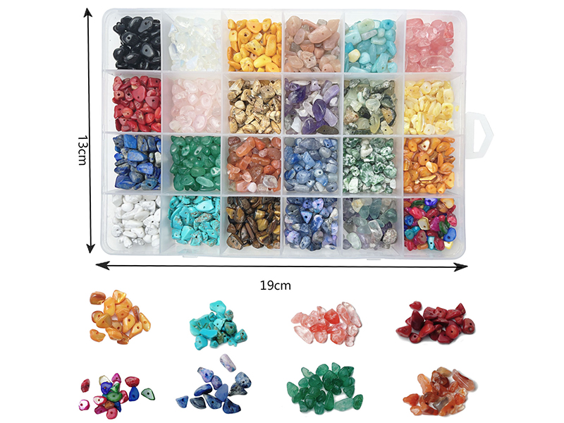 24 Lattice DIY Beads Box(Gravel )