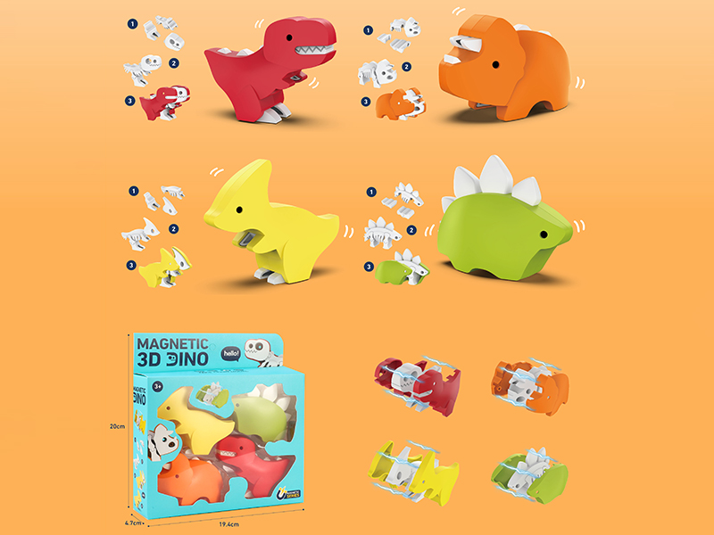 Magnetic 3D Dinosaur