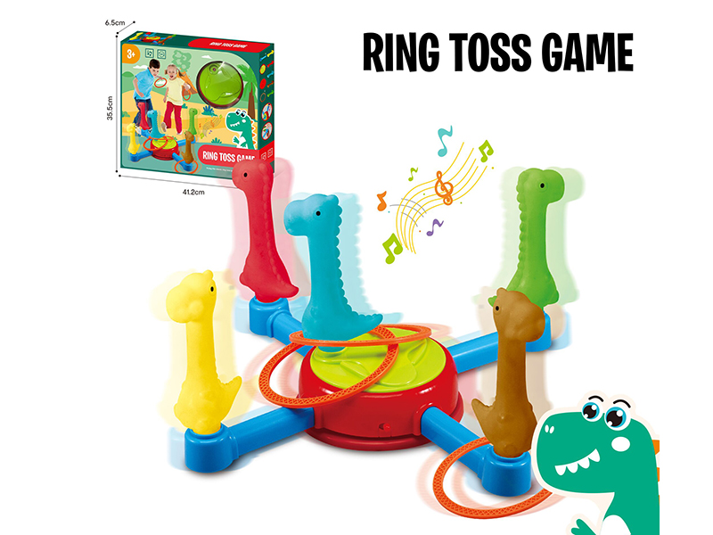 B/O Music Dinosaur Ring Toss Game