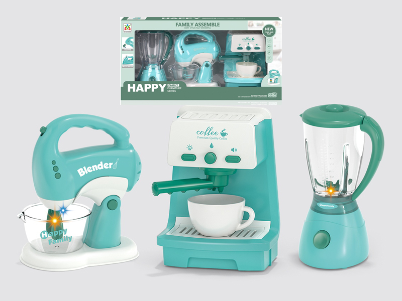 Coffee Machine With Sound And Light, Blender, Juice Machine Set